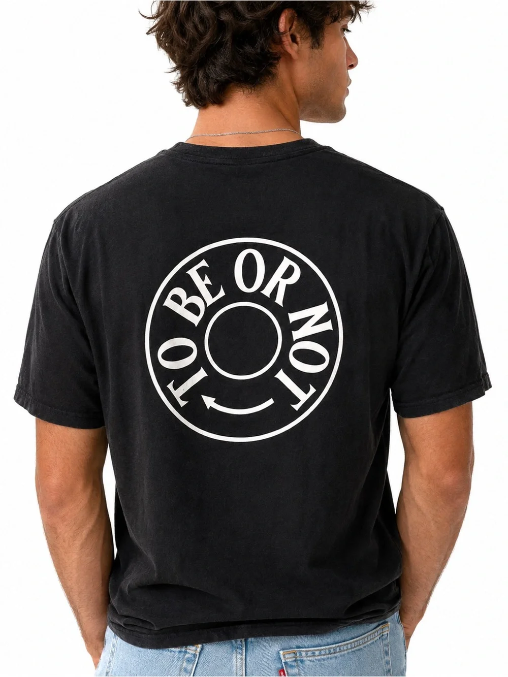 Tee Library To Be Or Not Black Graphic T Shirt L Korea Shakespeare Streetwear